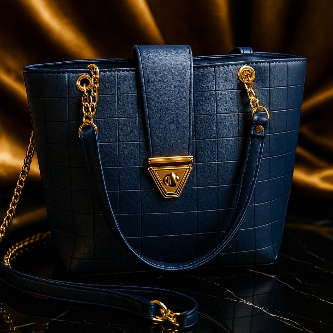 Regalia PU Leather Textured Top Handle Shoulder Bag