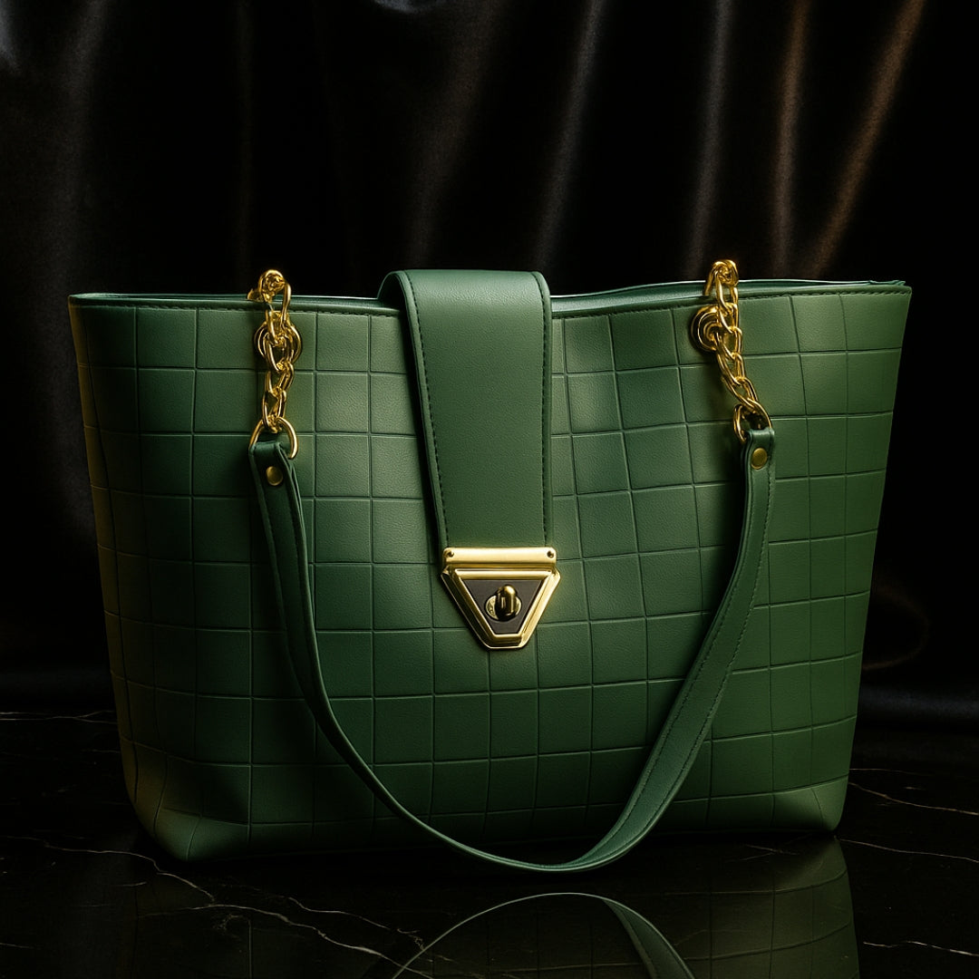 Regalia PU Leather Textured Top Handle Shoulder Bag