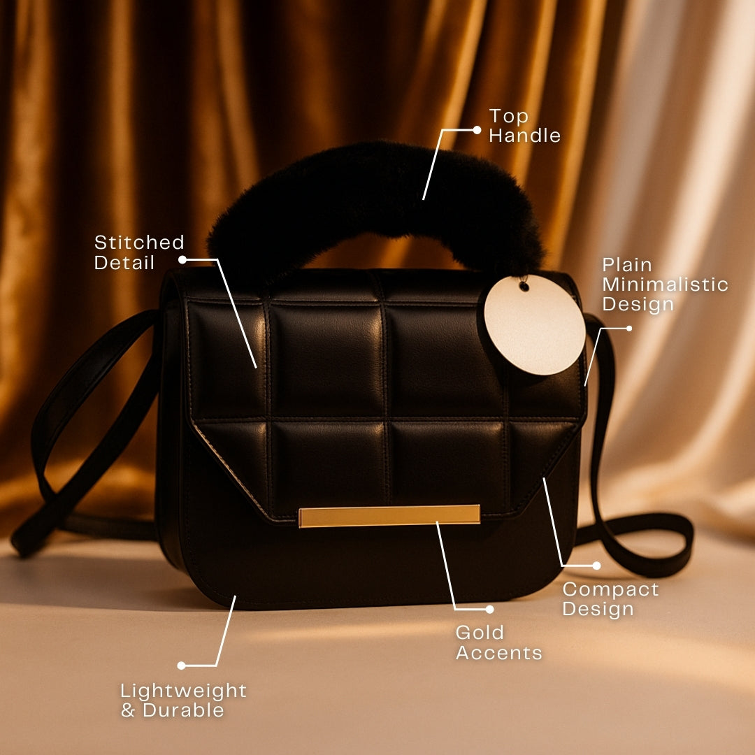 FLUFF – Rexine Plain Shoulder Bag