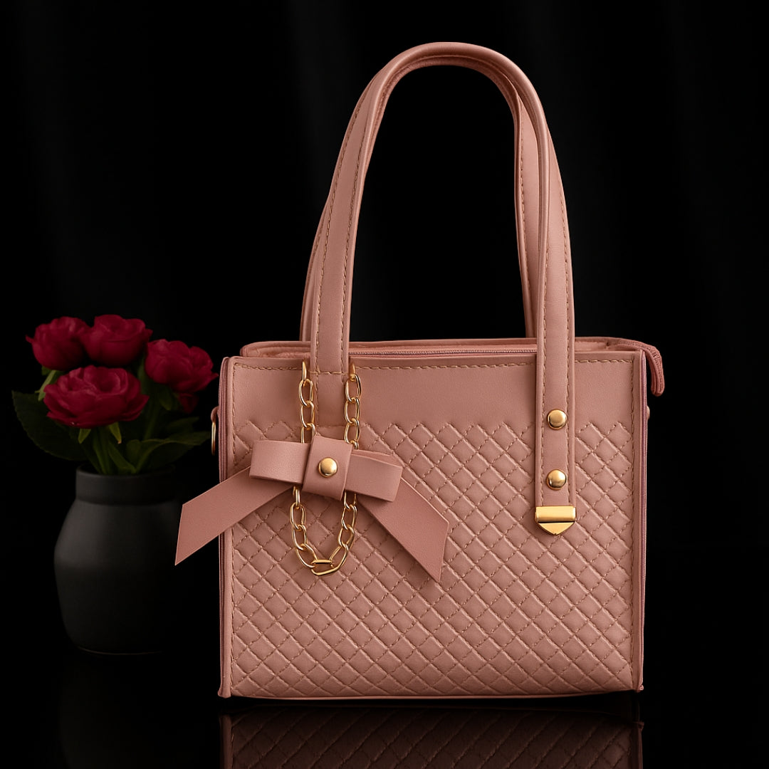 Mona PU Leather Textured Hand Bag