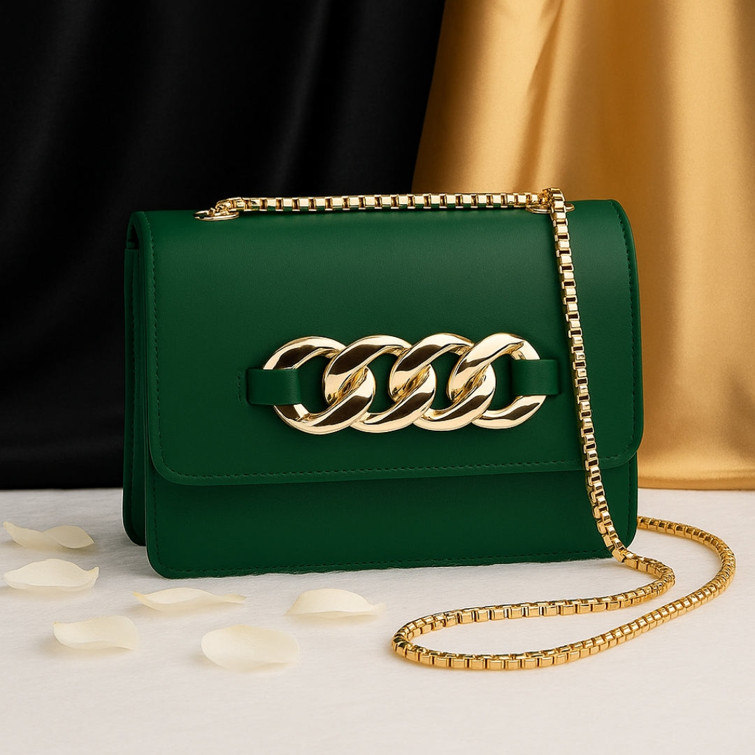Emerald PU Leather Hand Bag