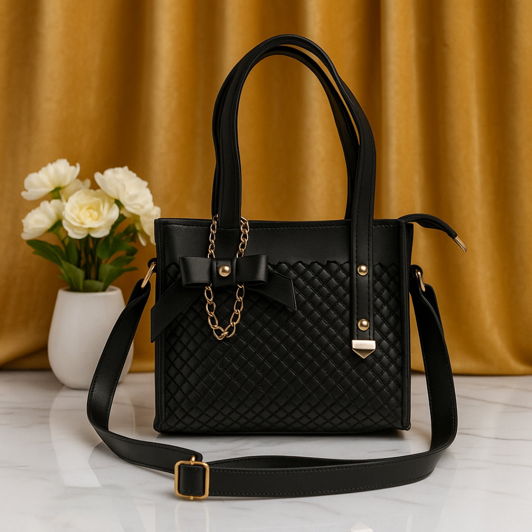 Mona PU Leather Textured Hand Bag